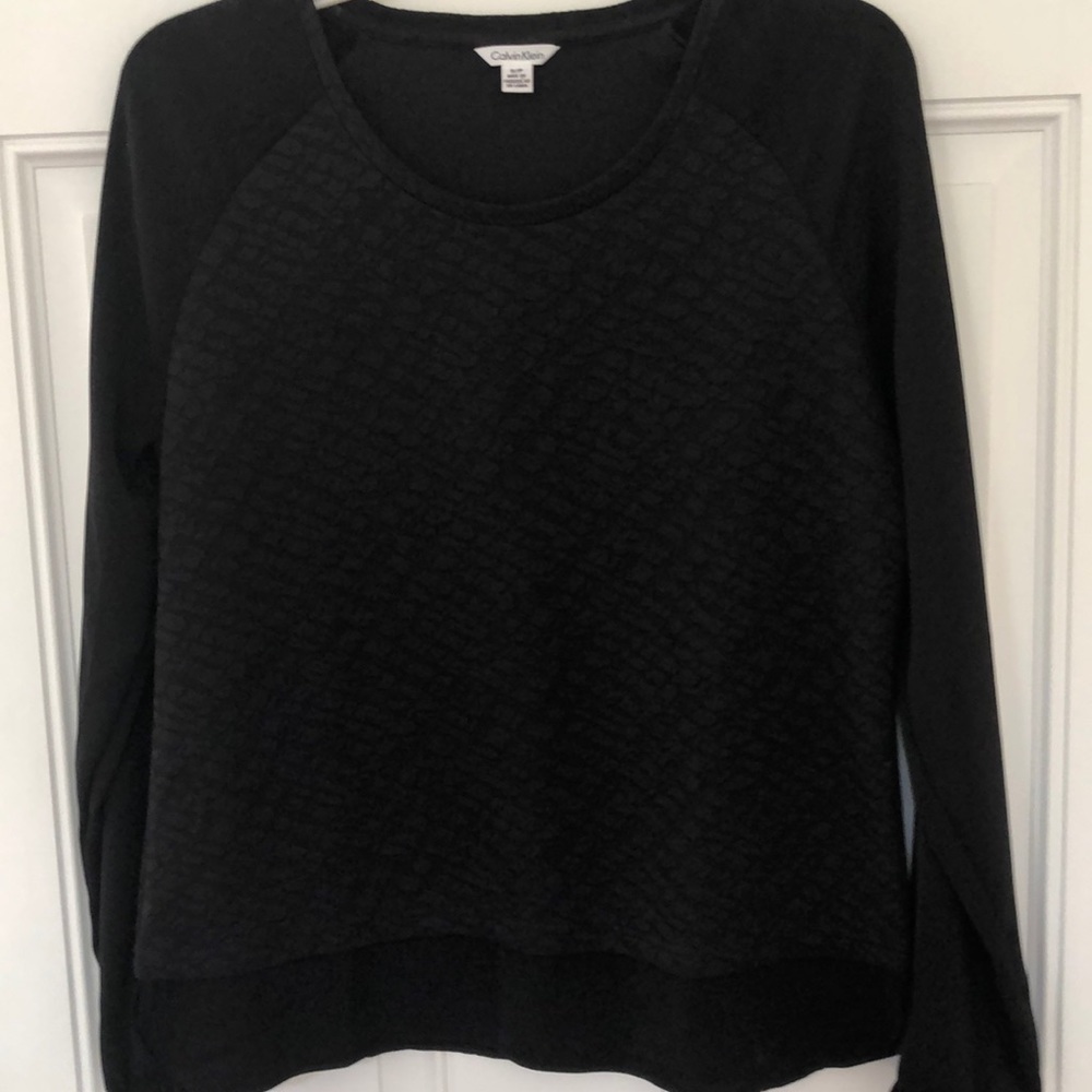 Calvin Klein black silky top